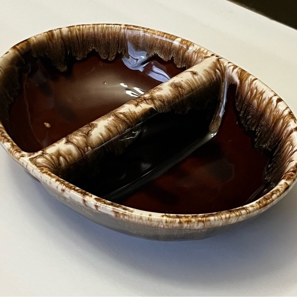 Mccoy Dining Vtg Mccoy Pottery Kathy Kale Brown Drip Glaze 1 In